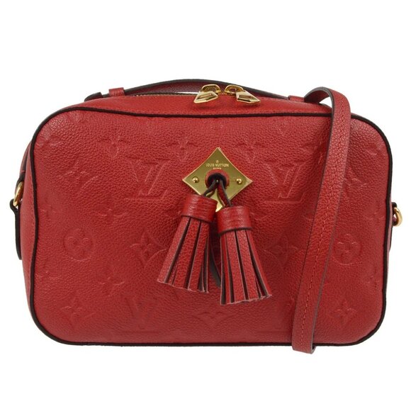 Louis Vuitton Red Monogram Empreinte Saintonge Crossbody M44606 CA4188 XX06013 - Picture 1 of 6